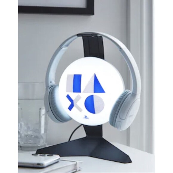 PlayStation Other - Playstation Headphone Stand Gaming Accessories Logo LED Video Gamer Holder Blue